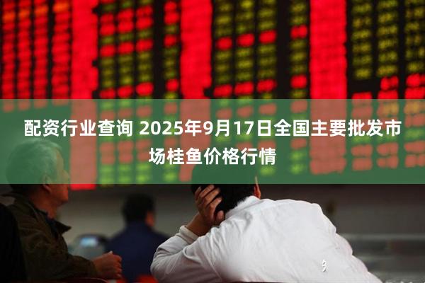 配资行业查询 2025年9月17日全国主要批发市场桂鱼价格行情