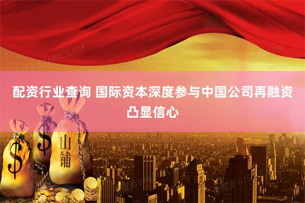 配资行业查询 国际资本深度参与中国公司再融资凸显信心
