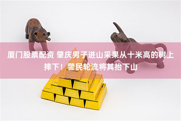 厦门股票配资 肇庆男子进山采果从十米高的树上摔下！警民轮流将其抬下山