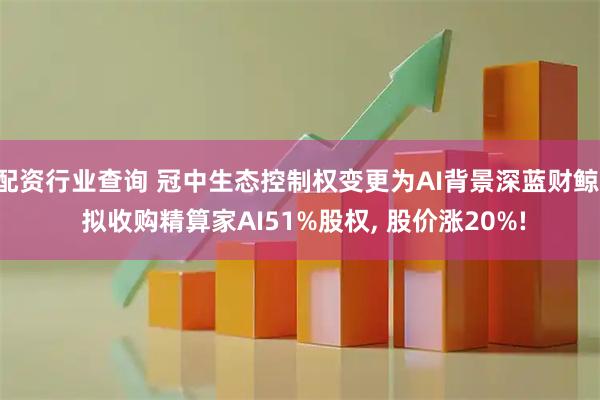 配资行业查询 冠中生态控制权变更为AI背景深蓝财鲸! 拟收购精算家AI51%股权, 股价涨20%!