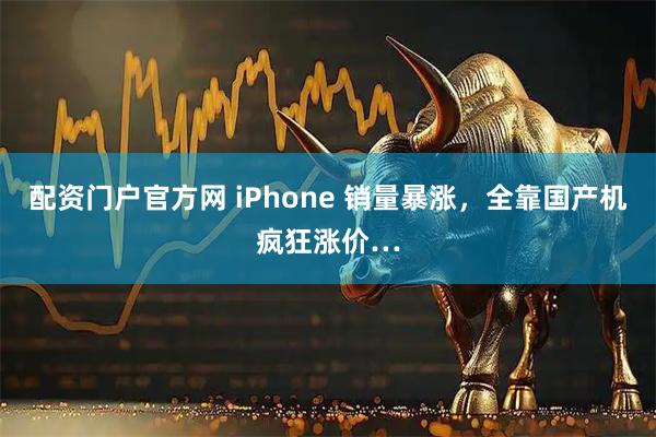 配资门户官方网 iPhone 销量暴涨，全靠国产机疯狂涨价…
